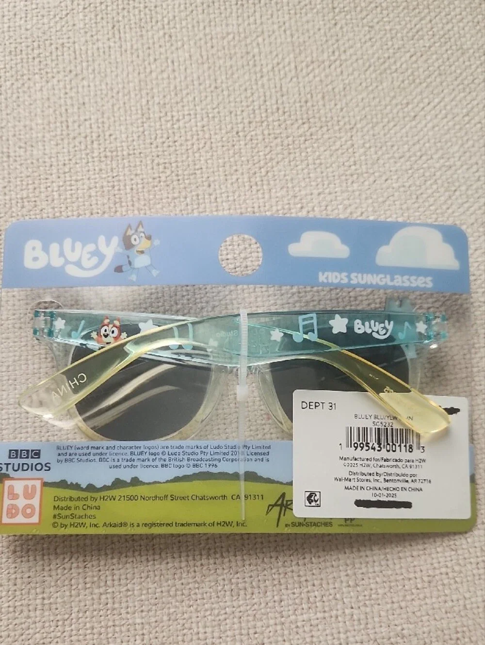 Arkaid Kids Sunglasses - Aqua to Pale Yellow Gradient
